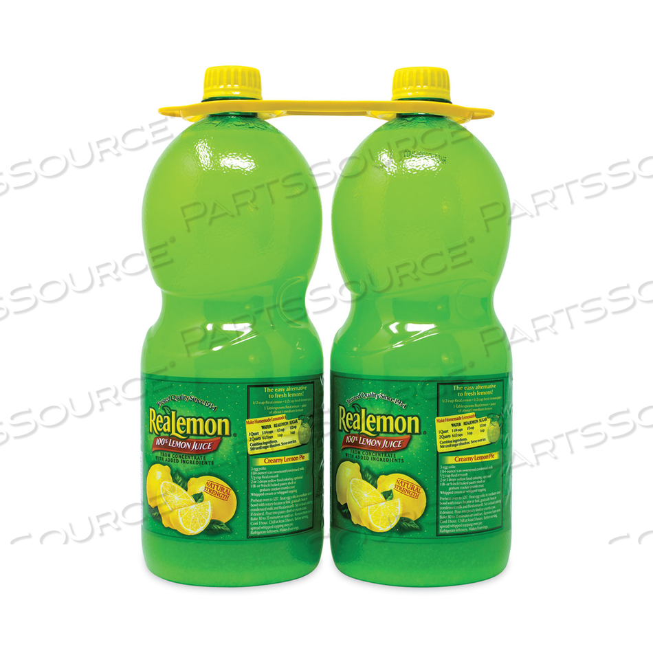 100% LEMON JUICE FROM CONCENTRATE, 48 OZ BOTTLE, 2/PACK 