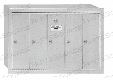 3500 SERIES 4B+ VERTICAL MAILBOX, 5 DOORS, RECESSED MOUNTED, ALUMINUM, USPS ACCESS by Salsbury Industries 3500 SERIES 4B+ VERTICAL MAILBOX, 5 DOORS, RECESSED MOUNTED, ALUMINUM, USPS ACCESS by Salsbury Industries