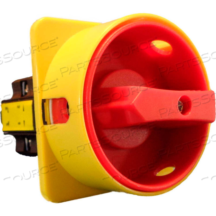 MERZ,16A,3-POLE, DISCONNECT SWITCH, RED/YELLOW, FRONT-MOUNT, LOCKABLE by Springer Controls Co. Inc MERZ,16A,3-POLE, DISCONNECT SWITCH, RED/YELLOW, FRONT-MOUNT, LOCKABLE by Springer Controls Co. Inc