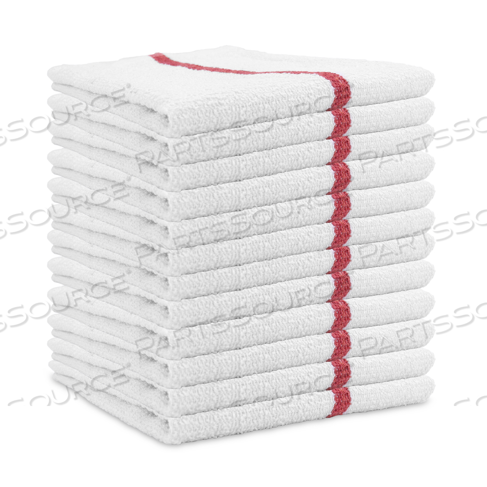 QWICK WICK BAR MOP TOWELS RED STRIPE by Monarch Brands Inc.