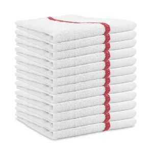 QWICK WICK BAR MOP TOWELS RED STRIPE by Monarch Brands Inc.