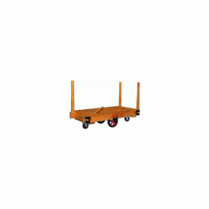 TILT TRUCK 30 X 48 SOLID WOOD - MOLD-ON RUBBER WHEELS 2200 LB. CAP. by Hamilton