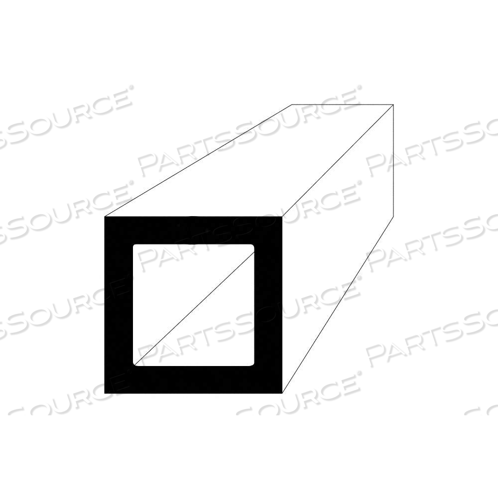 STAINLESS STEEL SQUARE TUBE 304, 6 IN OVERALL LG, 1/2 IN OUTSIDE WD, 1/2 IN OUTSIDE HT, WELDED, MILL by Hubbell Power Systems STAINLESS STEEL SQUARE TUBE 304, 6 IN OVERALL LG, 1/2 IN OUTSIDE WD, 1/2 IN OUTSIDE HT, WELDED, MILL by Hubbell Power Systems