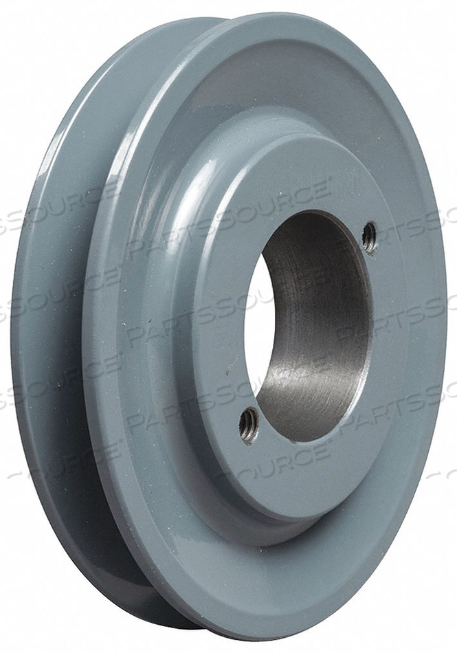 V-BELT PULLEY, BUSHED BORE, 1 GROOVE, 5.25 IN OD, FOR 3L/4L/A/AX BELT SECTION by TB Wood's V-BELT PULLEY, BUSHED BORE, 1 GROOVE, 5.25 IN OD, FOR 3L/4L/A/AX BELT SECTION by TB Wood's