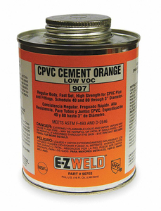 CPVC CEMENT 16 OZ ORANGE by E-Z Weld