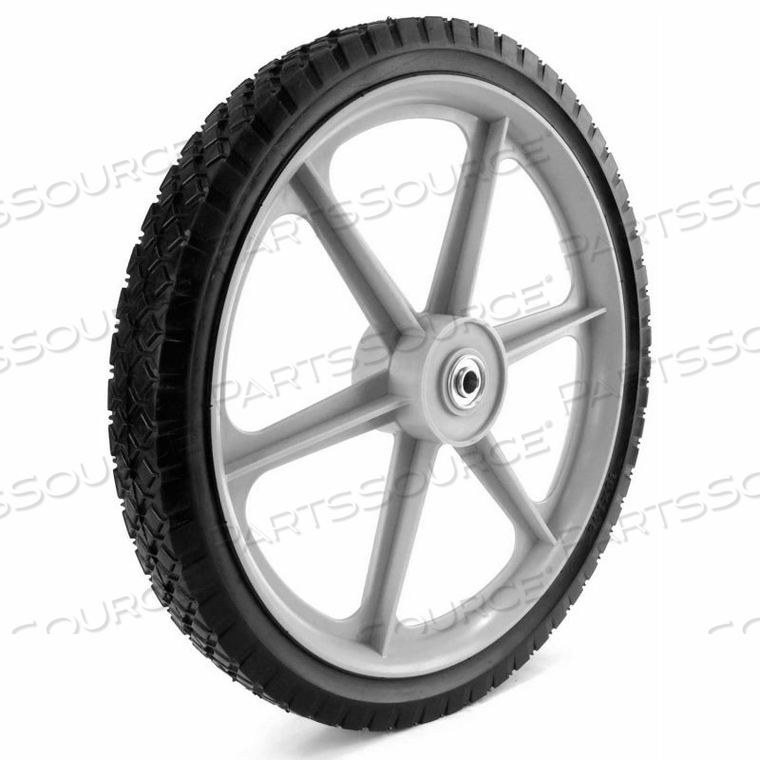 PLASTIC SPOKE SEMI-PNEUMATIC WHEEL - 16 X 1.75 - 2-3/8" CENTERED HUB by Martin Wheel Co. PLASTIC SPOKE SEMI-PNEUMATIC WHEEL - 16 X 1.75 - 2-3/8" CENTERED HUB by Martin Wheel Co.
