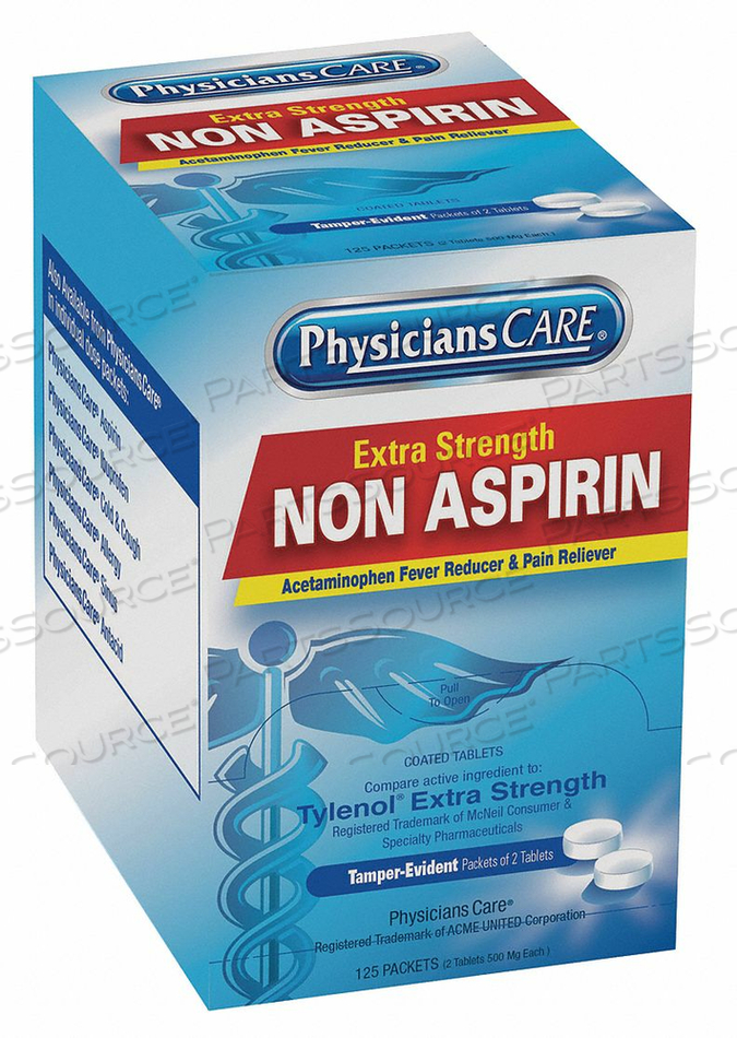 NON-ASPIRIN PAIN RELIEF TABLET PK125 by Physicianscare