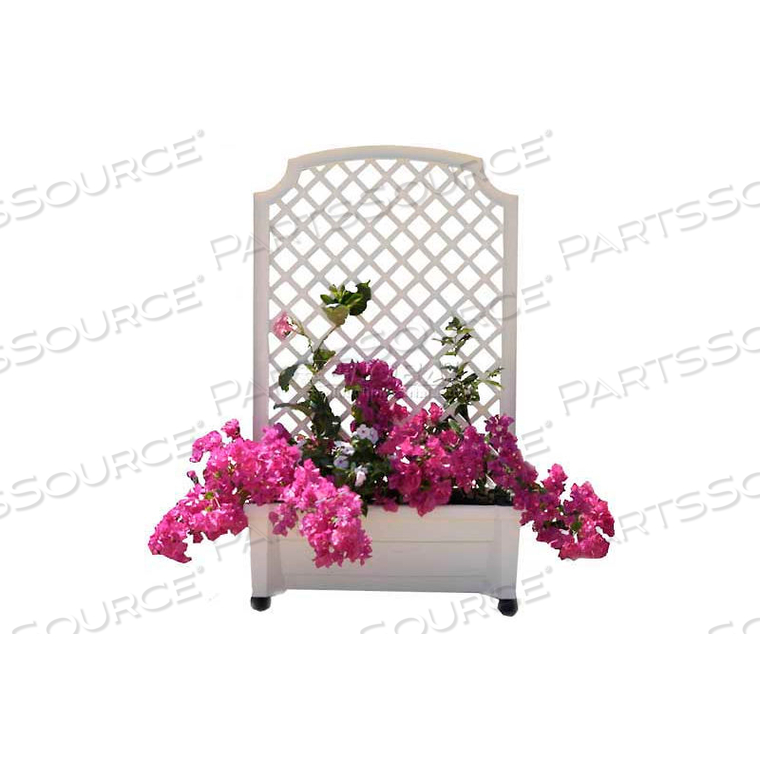 CALYPSO PLANTER W/TRELLIS, GREEN, 31"L X 13-1/2"W X 53"H, GREEN by Exaco Trading Co.