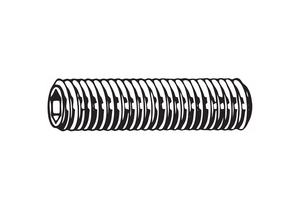 SOCKET SET SCREW, M8 THREAD SIZE, 8 MM OVERALL LG, FLAT PT, STEEL, BLACK OXIDE, SOCKET by Fabory