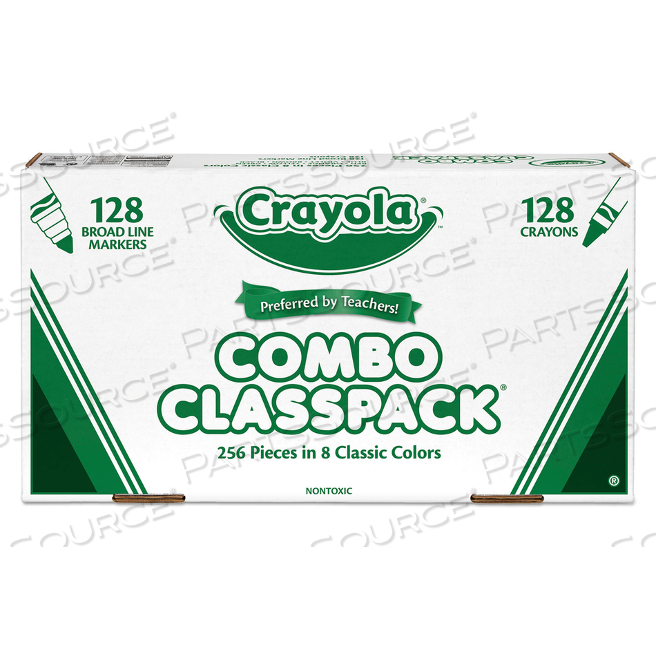 CRAYONS AND MARKERS COMBO CLASSPACK, EIGHT COLORS by Crayola CRAYONS AND MARKERS COMBO CLASSPACK, EIGHT COLORS by Crayola