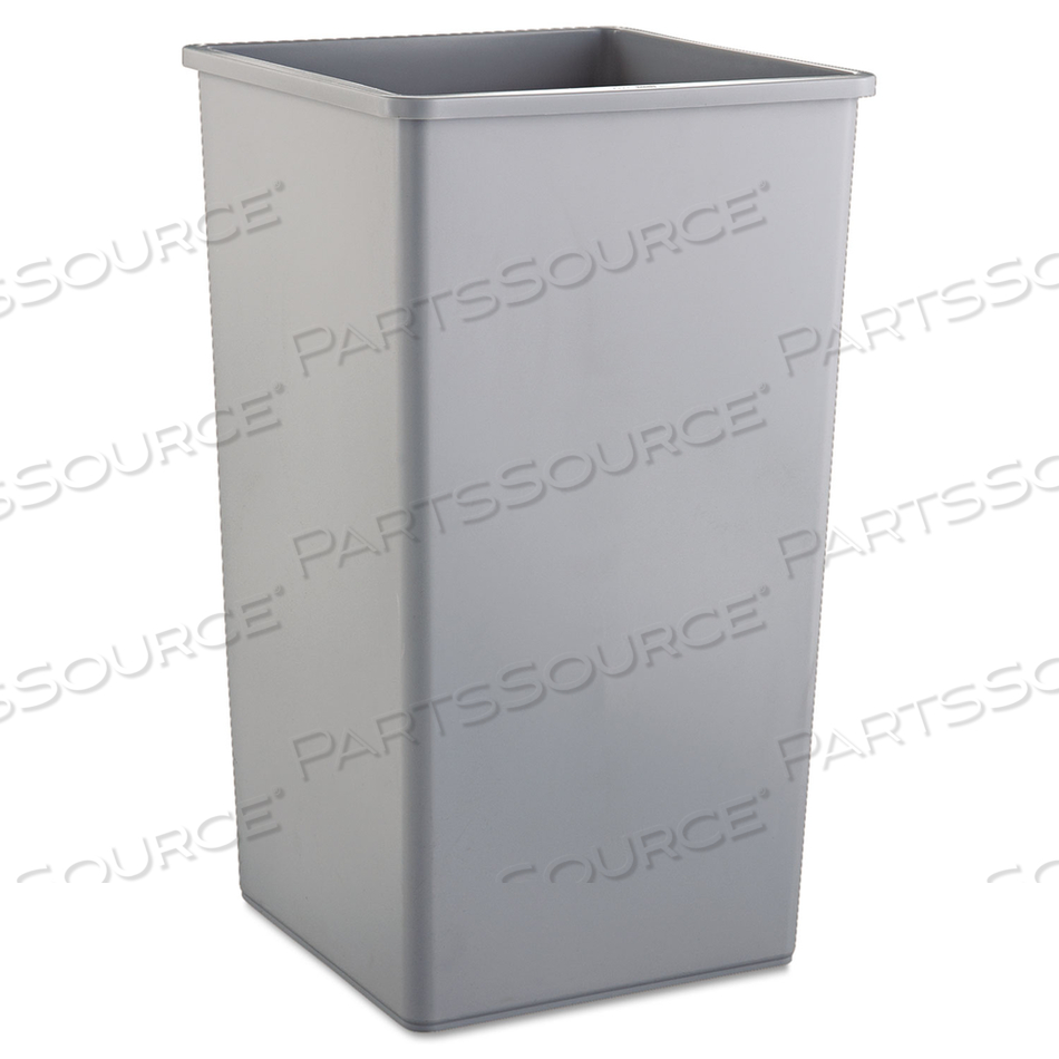 UNTOUCHABLE SQUARE WASTE RECEPTACLE, 50 GAL, PLASTIC, GRAY by Rubbermaid Medical Division