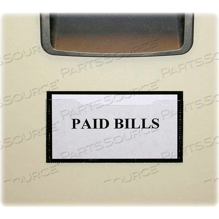 MAGNETIC LABEL HOLDER, 2-1/2"W X 4-3/8"H, WHITE, 10/PK by Tatco