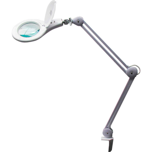 MAGNIFIER W/DIM & BRIGHTNESS CONTROLS, 11W, 6500K, 5-DIOPTER, 32" REACH, WHITE by Mg Electronics MAGNIFIER W/DIM & BRIGHTNESS CONTROLS, 11W, 6500K, 5-DIOPTER, 32" REACH, WHITE by Mg Electronics