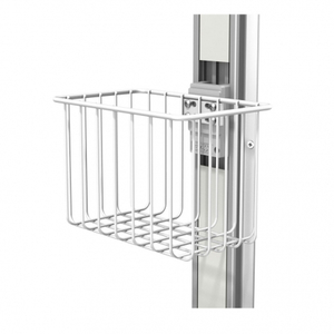 STORAGE BASKET, STEEL WIRE, 5 IN X 4 IN X 5 IN, HORIZONTAL RAIL BOTTOM MOUNTED by Amico Accessories