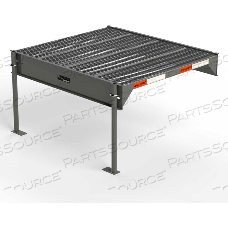 STEEL CUSTOM WORK PLATFORM, 36" W X 39" D, 1-STEP, 21" H, GRAY, 500 LB. CAP. 