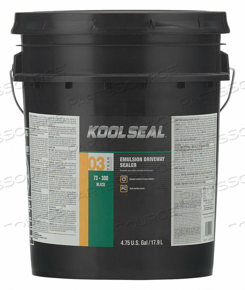 ASPHALT SEALER, PRODUCT TYPE ASPHALT SEALER, COVERAGE 100 SQ FT, CONTAINER SIZE 5 GAL, CONTAINER TYPE PAIL, WORKING TIME 4 HR, FULL CURE TIM by Kst Coatings