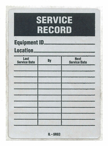 SVCE RCD LABEL 4-1/4 X3 BK/SILVER PK25 by See All Industries