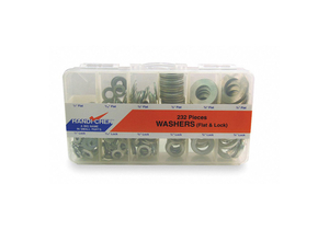 WASHER ASST REGULAR SAE STEEL ZINC 232PC by ITW