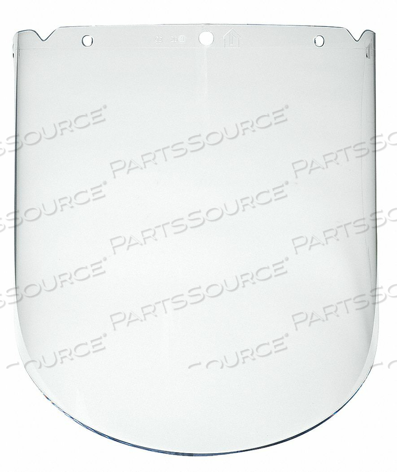 V-GARD VISOR, PROPIONATE, CLEAR, MOLDED, 9.25"W X 18"L X .098"H by MSA Safety Sales, LLC