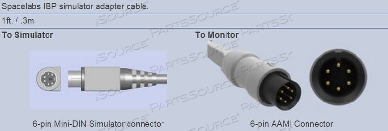 1 FT IBP SIMULATOR ADAPTER CABLE 