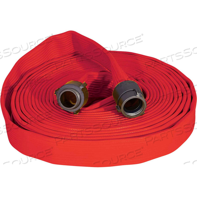 JAFRIB STANDARD NITRILE FIRE HOSE, 2" X 50 FT, 300 PSI, RED 