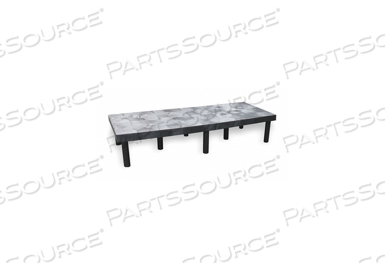 PLASTIC DUNNAGE RACK WITH SOLID TOP 66"W X 24"D X 12"H by SPC Industrial