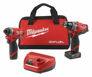 CORDLESS KIT HAMMER DRILL IMPACT DRIVER by Milwaukee Electric Tools