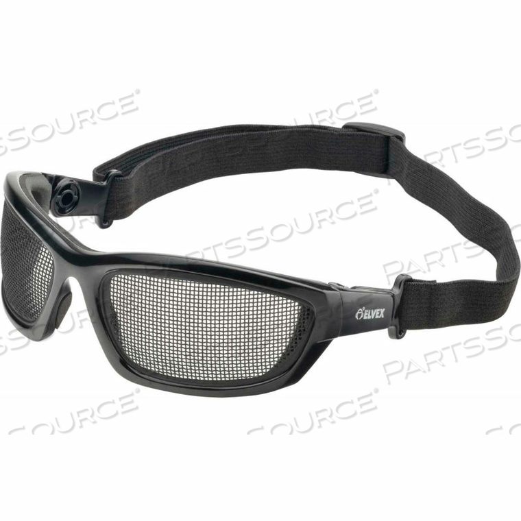 BLACK STAINLESS STEEL MESH GOGGLES, 12 PAIRS by Elvex BLACK STAINLESS STEEL MESH GOGGLES, 12 PAIRS by Elvex