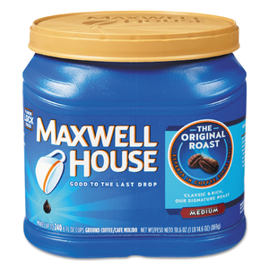 COFFEE, GROUND, ORIGINAL ROAST, 30.6 OZ CANISTER, 6 CANISTERS/CARTON by Maxwell House