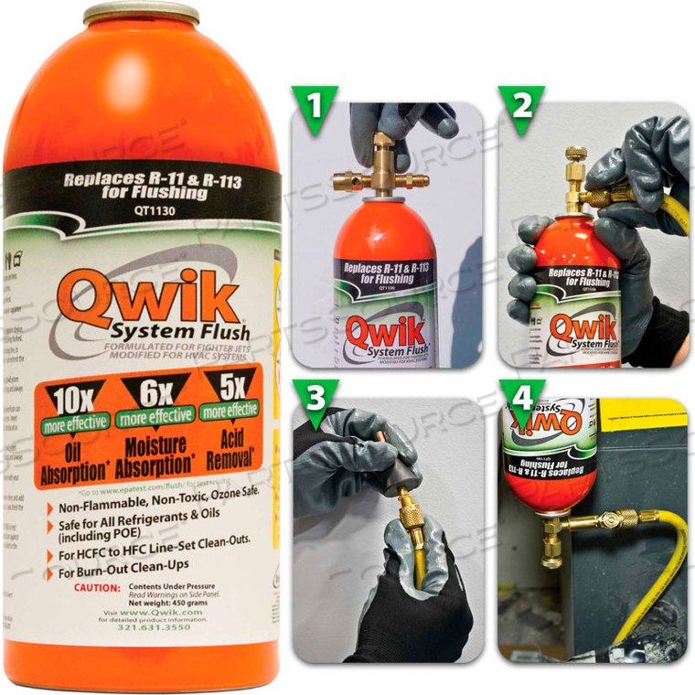 QWIK SYSTEM FLUSH ORANGE - 1 LB. AEROSOL CONTAINER 