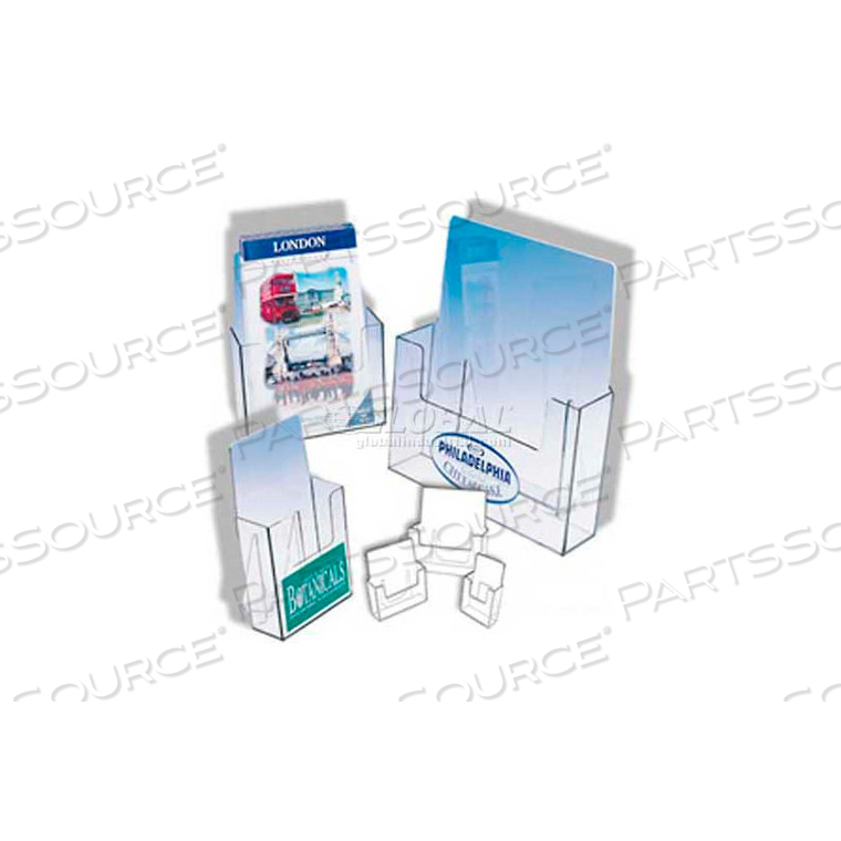 FREE STANDING DELUXE COUNTERTOP LIERATURE HOLDER, 8-3/4"W X 9-3/4"H X 1-3/4"D by Clip Strip Corp.