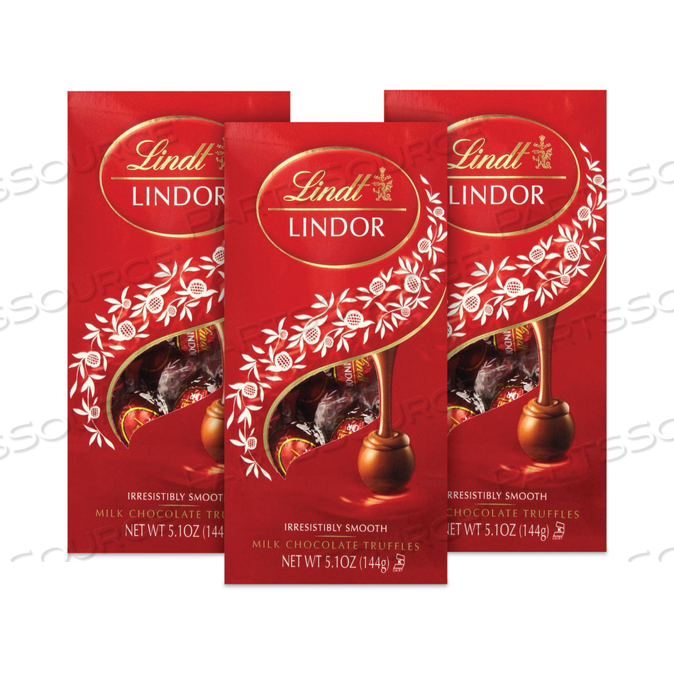 LINDOR MILK CHOCOLATE TRUFFLES, 3.5 OZ BAG 