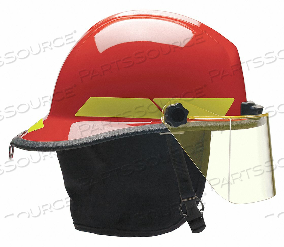 FIRE HELMET RED THERMOPLASTIC by Bullard