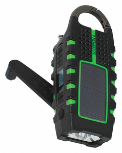 PORTABLE WEATHER RADIO GREEN 6-1/2 L by Eton