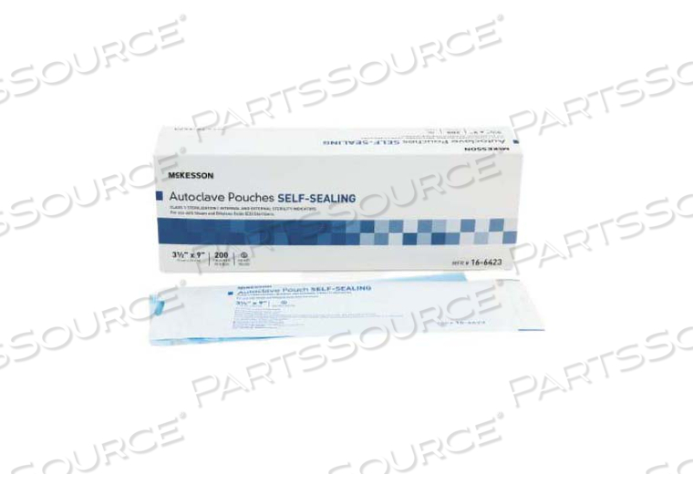 STERILIZATION POUCH, 3½ X 9 INCH (200 PER BOX) by McKesson STERILIZATION POUCH, 3½ X 9 INCH (200 PER BOX) by McKesson