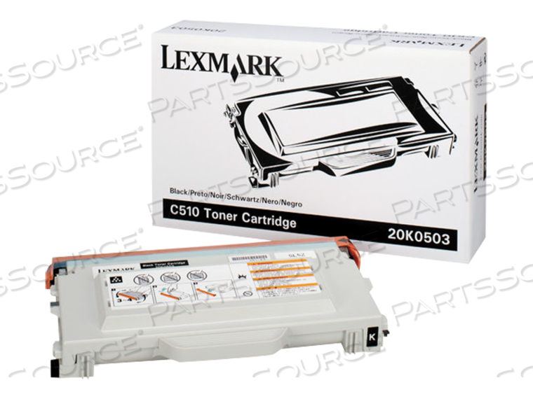 TONER CART,C510,BLK,5K by Lexmark