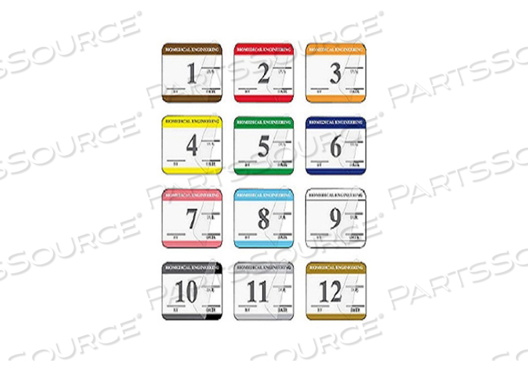 INSPECTION LABEL KIT, 1-1/4 IN X 1 IN, SYNTHETIC PAPER, PERMANENT ADHESIVE, ASSORTED by United Ad Label