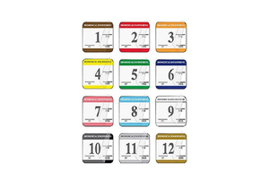 INSPECTION LABEL KIT, 1-1/4 IN X 1 IN, SYNTHETIC PAPER, PERMANENT ADHESIVE, ASSORTED by United Ad Label