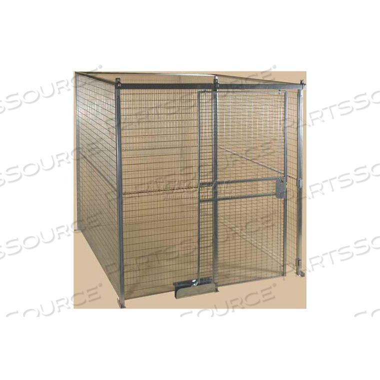 QWIK-FENCE WIRE MESH PRE-DESIGNED, 4 SIDED ROOM KIT, W/ROOF 12'W X 8'D X 12'H, W/SLIDE DOOR 