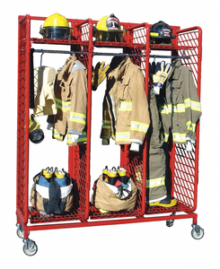 TURNOUT GEAR RACK 2 SIDE 6 COMPRTMNT by Groves