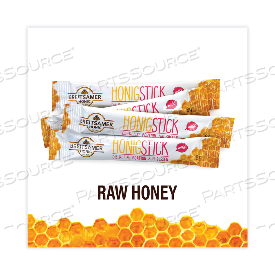 RAW HONEY STICKS, 0.28 OZ, 80 STICKS/TUB 