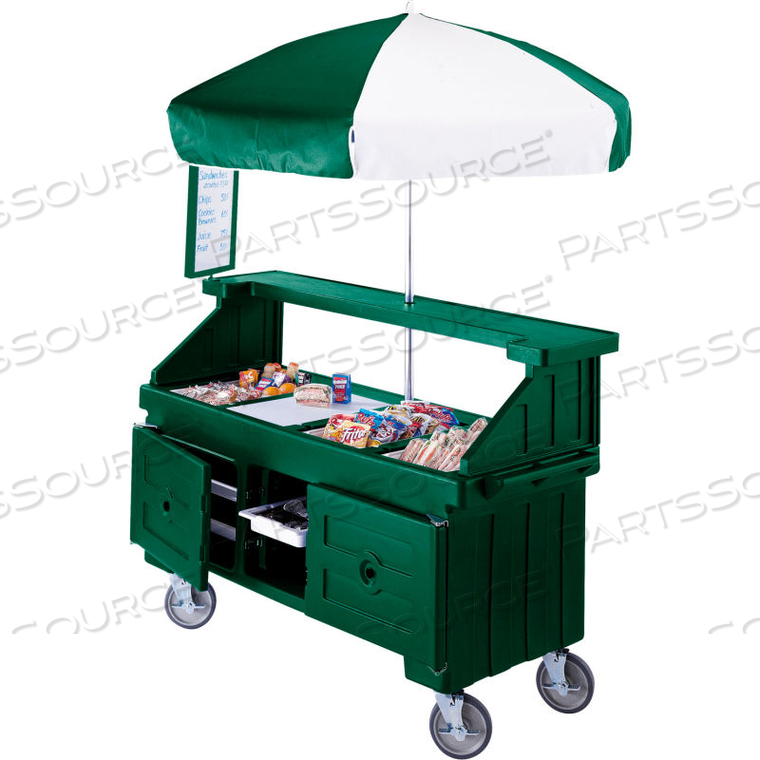 CAMCRUISER VENDING CART, 4 FULL SIZE PANS, 6" DEEP, GREEN by Cambro CAMCRUISER VENDING CART, 4 FULL SIZE PANS, 6" DEEP, GREEN by Cambro