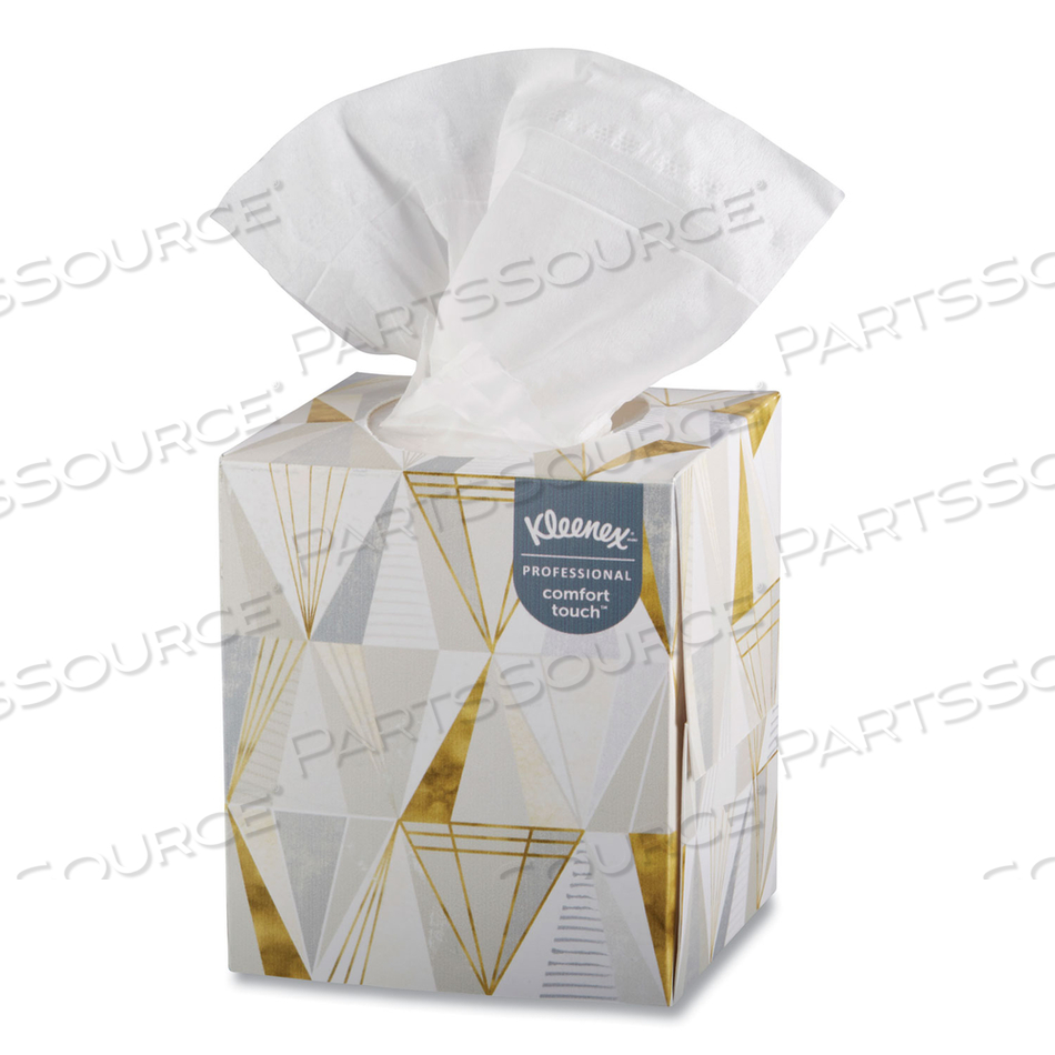 BOUTIQUE WHITE FACIAL TISSUE, 2-PLY, POP-UP BOX, 95 SHEETS/BOX, 3 BOXES/PACK, 12 PACKS/CARTON 