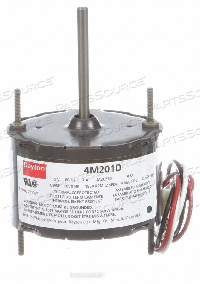 HVAC MOTOR 1/70 HP 1550 RPM 115V 3.3 by DAYTON ELECTRIC MANUFACTURING CO