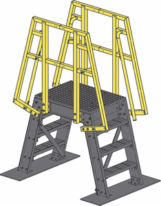 CROSSOVER BRIDGE 57 PLATFORM HEIGHT by Fibergrate