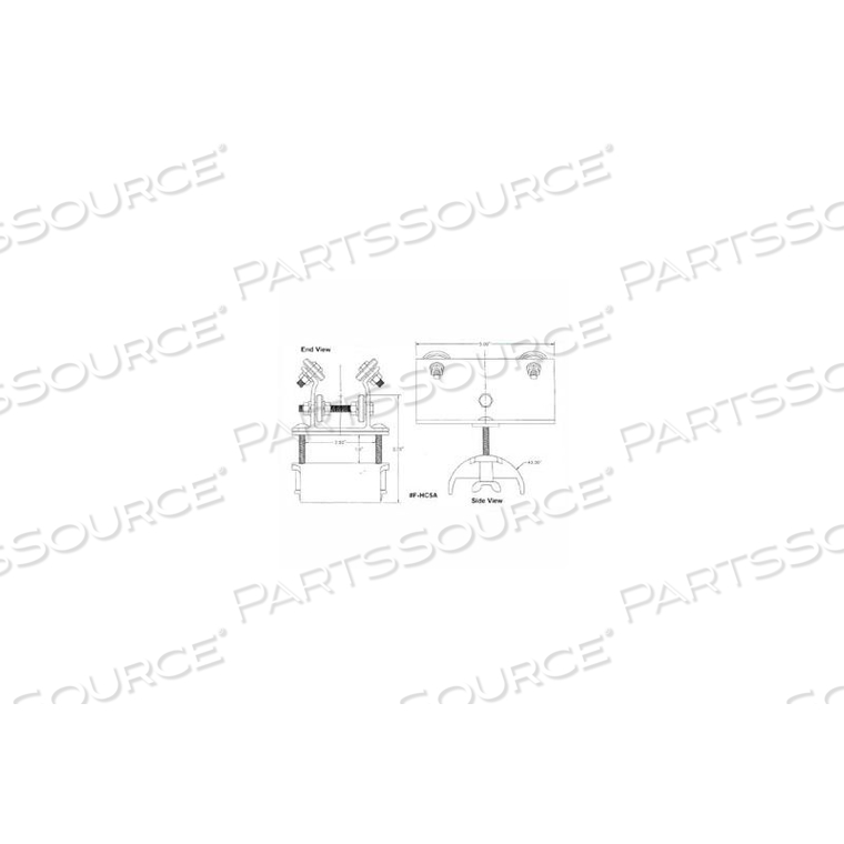 T-TRACK STANDARD TROLLEY ASSEMBLY FOR 0.60 IN - 0.94 IN ROUND CABLE 