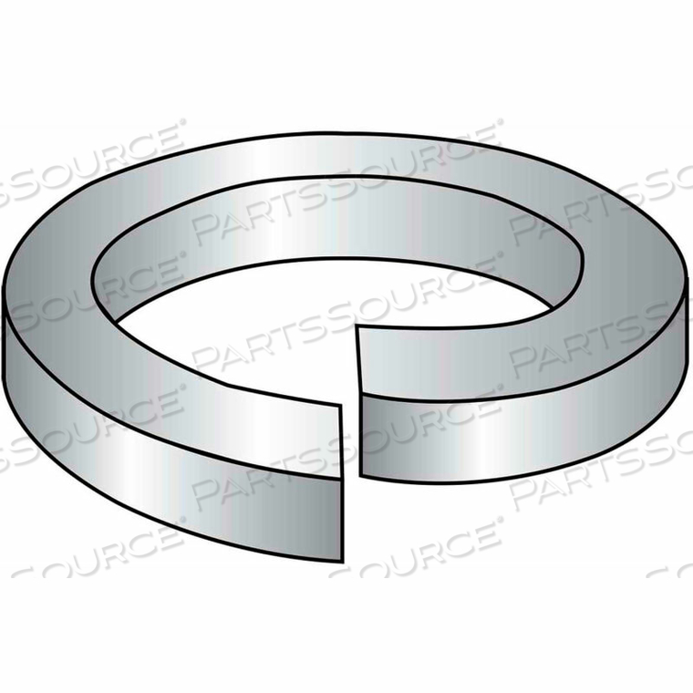 HI COLLAR SPLIT LOCK WASHER - 3/8" - THRU HARDENED MEDIUM CARBON STEEL - PLAIN - 100 PK - BBI by Brighton Best