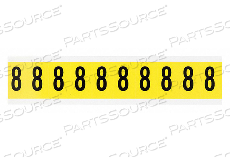 NUMBER LABEL 8 1-1/2IN.HX7/8IN.W by Brady Americas NUMBER LABEL 8 1-1/2IN.HX7/8IN.W by Brady Americas