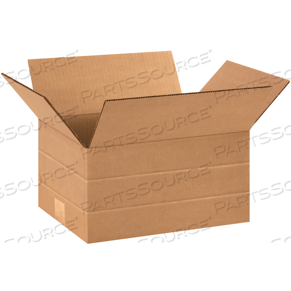 MULTI-DEPTH CORRUGATED BOXES, 12" X 9" X 6", KRAFT, 25/BUNDLE by BOX Partners (Box Acquisitions, LLC)