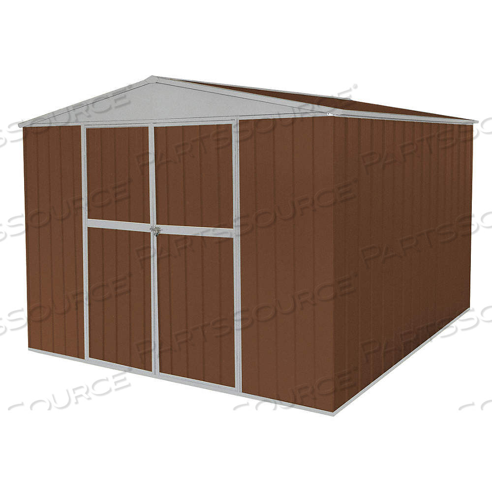 OUTDOOR STORAGE SHED, 11.3 FT X 8.5 FT X 7 FT, 492 CU FT CAPACITY, BROWN by Approved Vendor OUTDOOR STORAGE SHED, 11.3 FT X 8.5 FT X 7 FT, 492 CU FT CAPACITY, BROWN by Approved Vendor